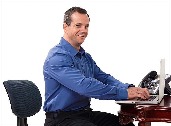 Man on computer